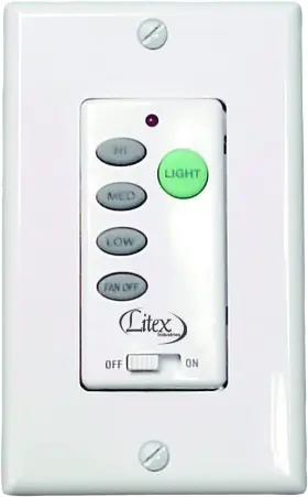Wci-100 Litex Wall Command Universal Ceiling Fan 10.20x8.00x3.50 Black