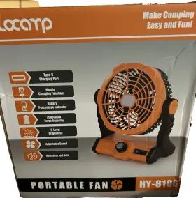 Hy-8106 Locamp Portable Camping Fan Led Lamp Mobile Usb Charging Port