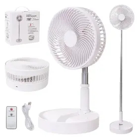 Loread 653854409309 Portable Desk Fan Foldable Pedestal Stand Floor With Remote Controlle