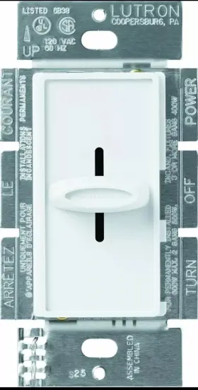 Sfs-5e-wh Lutron Skylark Fully Variable 5 Speed Fan Control For White Home Appliance Light
