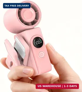 Macmore 717974260131 Portable Clip-on Mini Fan Hands-free Turbo Personal Handheld Fans Rechargeable