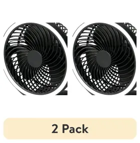 Fn1006 Mainstays 2 Pack Mainstay 7 Inch Rechargeable Usb Clip And Table Fan With Led Black