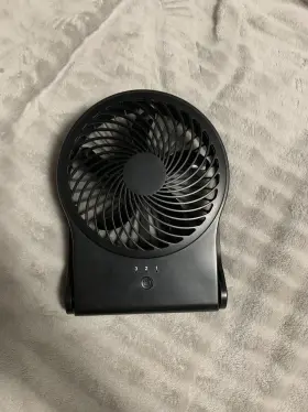 Fn1041bk Mainstays Multi Powered Folding Fan - Black- Usb/4aa Batteries And Plug In
