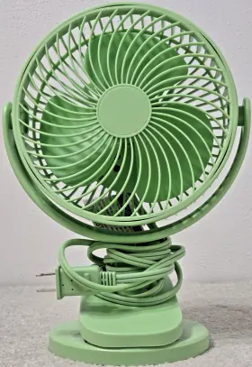 Fn1868ng Mainstays Desk Fan 2 Speed Mint Green Tested Stand Or Clip On 6 Inch