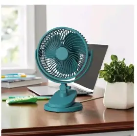 Fn1868nw Mainstays Personal Desk And Clip Fan 6 Inch 2 Speed Cool Water Blue. Matching Plug