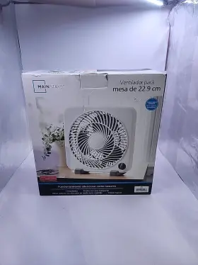 Fn2006cw Mainstays Table Fan 9 Inch Personal Box With 3 Speeds White #3