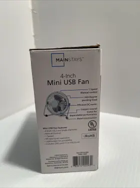 Hvra1-4umt Mainstays Personal Metal Usb Desktop Fan 4 Inches Used 1 Time Only A #2