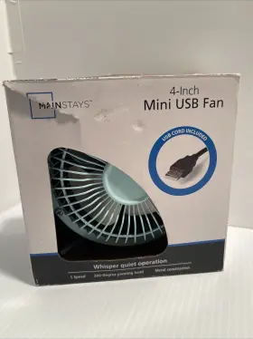 Hvra1-4umt Mainstays Personal Metal Usb Desktop Fan 4 Inches Used 1 Time Only A