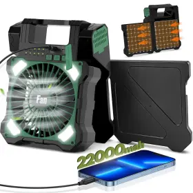 B0dzhcbnf2 Maraiss 22000mah Dual-panel Solar Camping Fan With Led Light 5-speed Usb-c