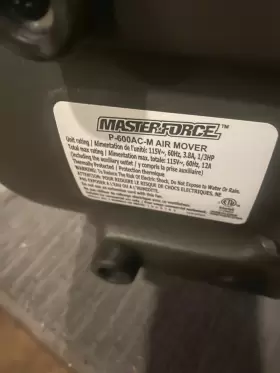 P-600ac-m Masterforce P-630c-m 2800cfm Air Mover Utility Fan Built-in Power Outlets #3
