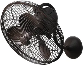 Matthews Fan Company 792145367550 Ll-tb Laura 16 Inch Indoor/outdoor Damp Rated 90 Degree Oscillating Wall