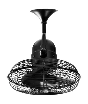 Matthews Fan Company 840059605142 Kc-bk Kaye 13 Inch Indoor/outdoor Damp Rated 90 Degree Oscillating Wall