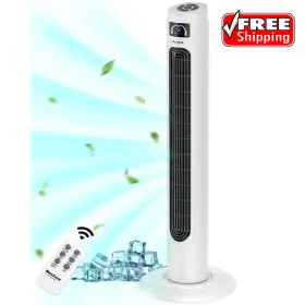 Hjgg98731 Maxkare 36 Inch Tower Fan Oscillating Cooling Remote Control 3 Speeds Wind Mo