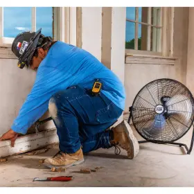 Hvff-20ups Maxxair 3-speed High Velocity Portable Floor Fan Black Adjustable Tilt And Non-skid Feet #3
