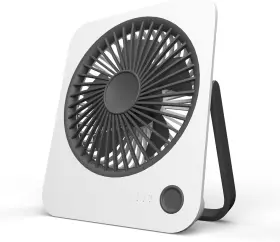Mi-desk-fan-2 Mellow Industries Desk Fan Rechargeable Battery Powered Mini With Sleek Small White/gray