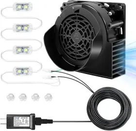 B-002 Micocah Air Blower For Inflatables 12v 1.2a Blow Up Fan Replacement With 4 Led