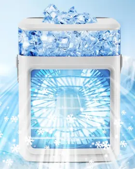 Mikosoru 616421904249 Portable Air Conditioners 3 Wind Speeds And Mist Mode Rechargeable Battery Pow
