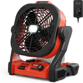 Milwaukee 445051928980 M18 Cordless Fan With Led Lights And 4 Speed Settings Portable Design
