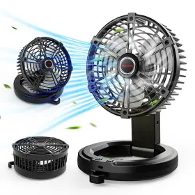 Minlebao 715748239499 Portable Fan For Camping With Light Outdoor Tent Desk 180 Upto 30h