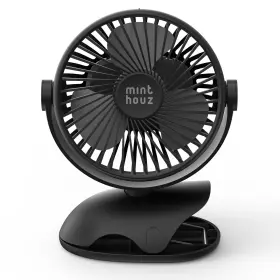 D603 Minthouz Clip On Fan 360 Rotation Small Desk 7200mah Usb-c Rechargeable Portable