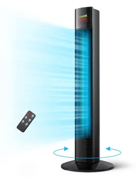 Mirdred 678233676143 Tower Fan 36 Inch Oscillating With Remote 3 Modes Speeds Led Disp