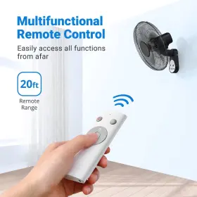 Mirdred 719710543751 Wall Mount Fan 16 Inch 5 Blades Speeds With Remote Control 90 De #3