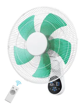 Pe-tf011 Mirdred Wall Mount Fan 16 Inch 5 Blades Speeds With Remote Contro