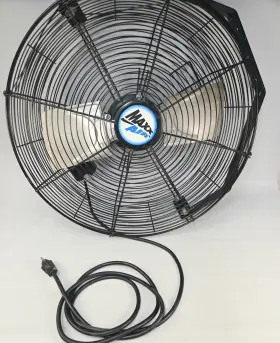 Mist Works 18b3b Outdoor Wall Mount Fan Commercial Circulation 18 Inch 3 Speed Black