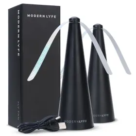 Modern Lyfe 860012055616 Fly Fans For Tables By - Aa Battery And Usb Powered Swatter Outdoor Campi