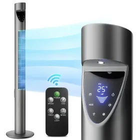 Mollie 840256420913 Oscillating Quiet Tower Fan With Remote Control 3 Speeds 12h Timer Portable L