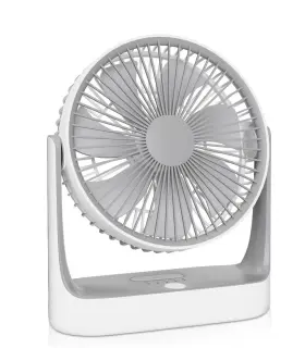 A25-tbf-003-6in-wh Mollie 7ftft Small Usb Fan Rechargeable Portable Desk 4000mah 4-speed Qui