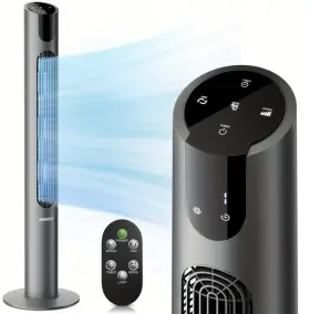 Va12-tf-004-bk Mollie 45 Inch Oscillating Bladeless 8-speeds Quiet 4 Mode Tower Fan With Remote 12 Hours Timer