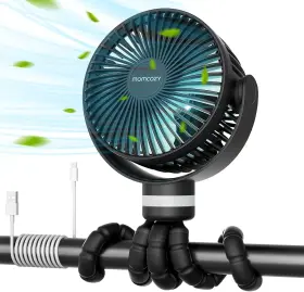 02262021-231334374 Momcozy 8000mah Portable Stroller Fan 27h Ultra-long Battery 4 Speeds 360 Rotate