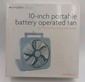 Mp10pbf01g Monarch Modern Design By 10 Inch Portable Fan 2-way Battery And 12v Cigarette Lig New