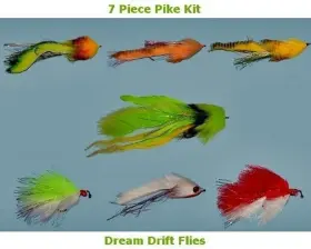 Fbacu18 Monitor Pike Fly Fishing Flies Assortment - 7