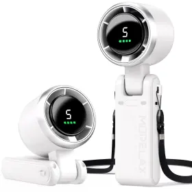 Morelax 797457941443 Personal Handheld Fanhigh-speed Turbo Fans5-speed With Led Displaypow