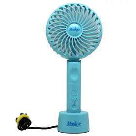 3943 Moskye Sku Powerful Portable Handheld Fan Product Size 216 105 63.5mm Blue