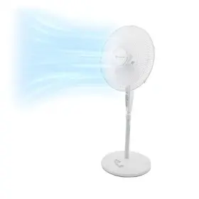 Mr. Brands Llc. 075877123817 18 Inch Oscillating Standing Fan With Remote Control 3 Speed Pedestal