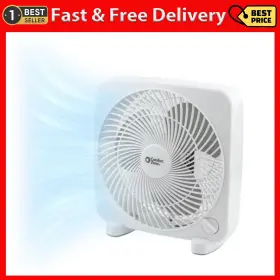 Mr. Brands Llc. 744759130655 Comfort Zone 9 Inch 3-speed Portable Box Fan For Home White