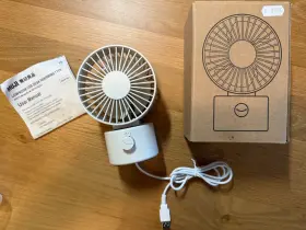 Mj-9zf021ez03 Muji Low Noise Quiet Usb Oscillating Desk Fan - White