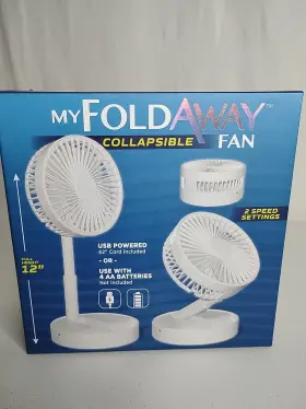 318am My Foldaway Collapsible Fan Usb/battery Powered 2 Speed Mini Desk Top #318am
