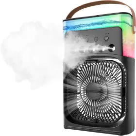 Myplinar 445001765740 Portable Misting Fan With 3 Speeds Led Light 600ml Tank Usb Timer Outdoor Use