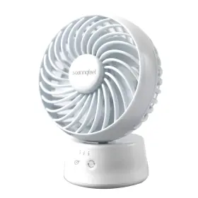 Neconcet 763302097498 Portable Handheld Table Fan Small Oscillating Fans Rechargeable 3.5 Inches Po