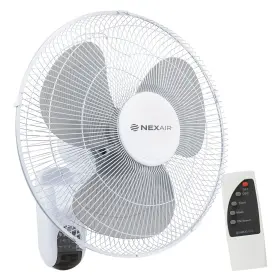 Nexair 804595371053 16 Oscillating Wall Mount Fan Quiet Operating Room Remote Control 3 Speed Wa