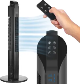 B0cgk68nc3  Nexair 42 Oscillating Tower Fan 3 Speed Portable With Remote Control Quiet
