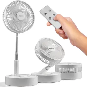 Nf002-wh-d Nexair Premium Foldable Fan 4 Speed Portable With Adjustable Height 14 Inch
