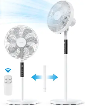 Nftigb 726084701472 16 Inch Oscillating Pedestal Fan 3 Speeds 9h Timer Remote Control White