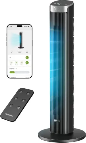 Htf1001 Ningbo Aotian Electrical Appliances Co. Ltd. Tower Fan For Bedroom 36 Inch Smart Standing With 90 Oscillating App And Voice