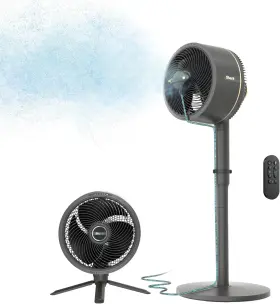 Fa222 Ninja Flexbreeze Fan - Indoor And Outdoor Oscillating Pedestal Tabletop Corded &