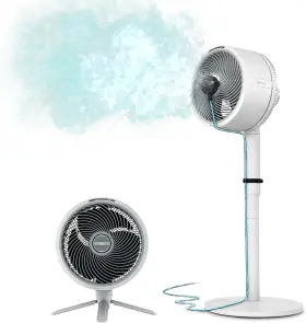 Fa222wh Ninja Flexbreeze Pedestal And Tabletop Oscillating Fan With Remote Indoor Outdoor Po